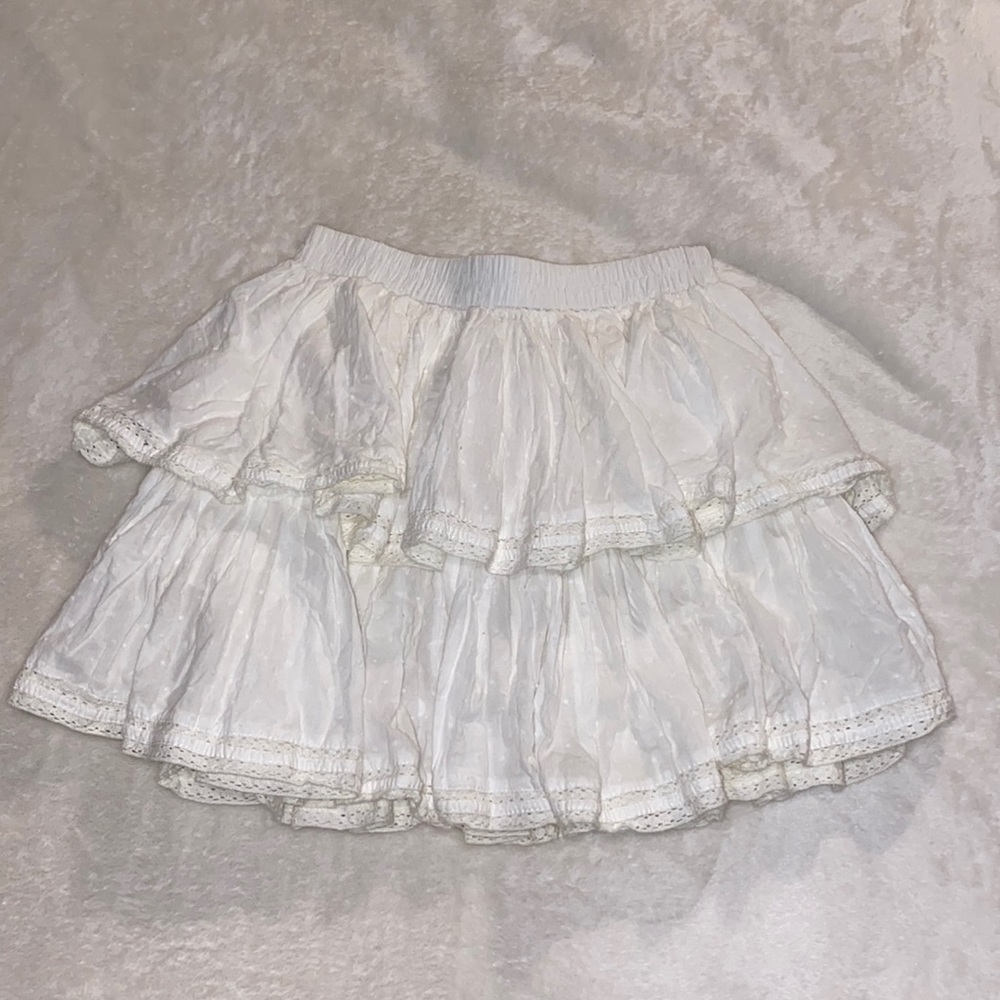 Love shack fancy lookalike mini skirt